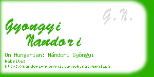 gyongyi nandori business card