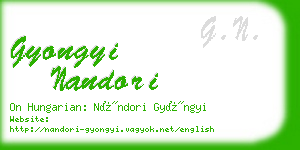 gyongyi nandori business card